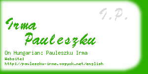 irma pauleszku business card